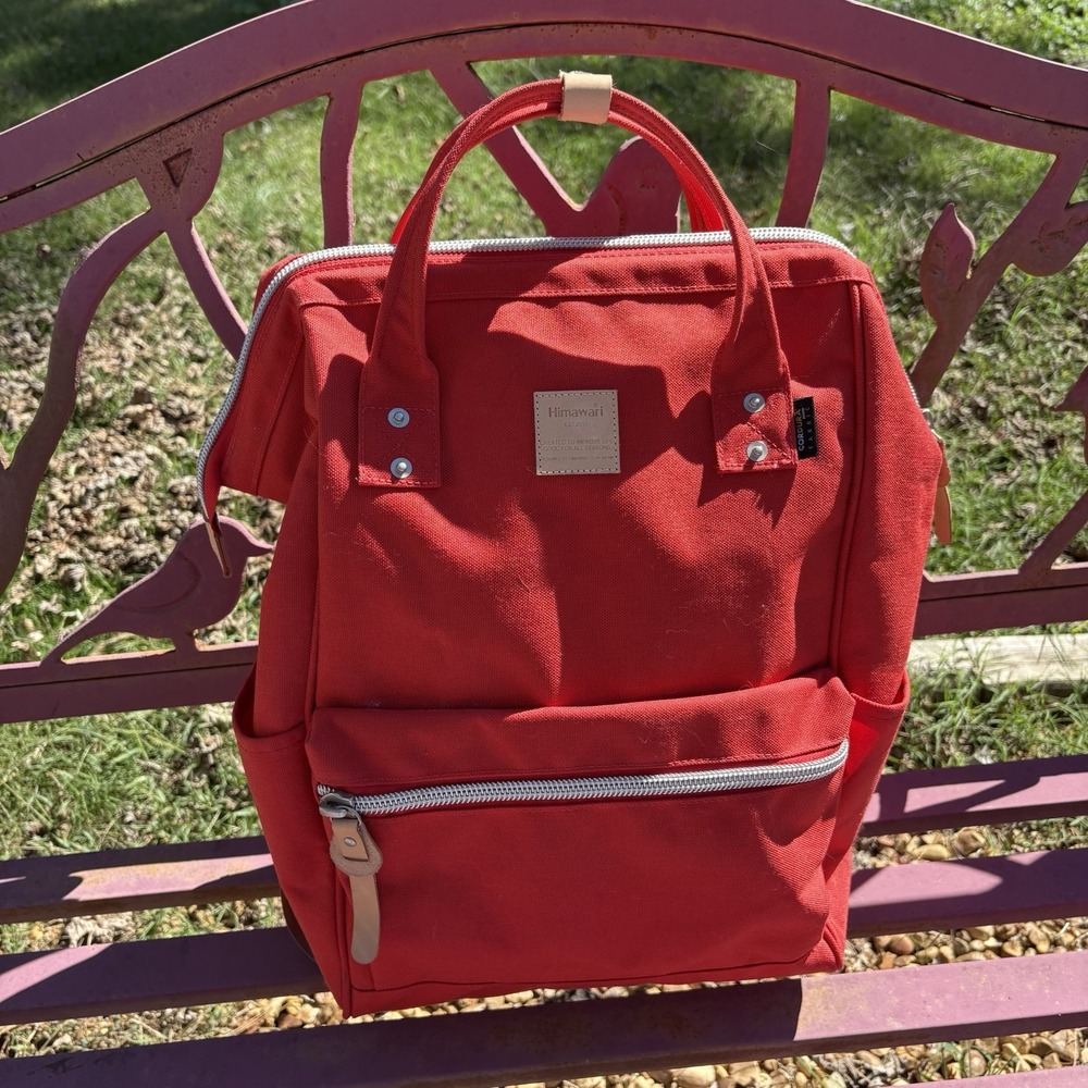 Himawari Travel School Backpack Work Bag Diaper Bag Camping Hiking Red